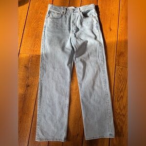 Denim Forum The Arlo High Rise Straight Jeans Light Wash Size 29